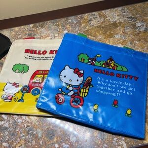 Hello Kitty Blue and Yellow Tote Bags